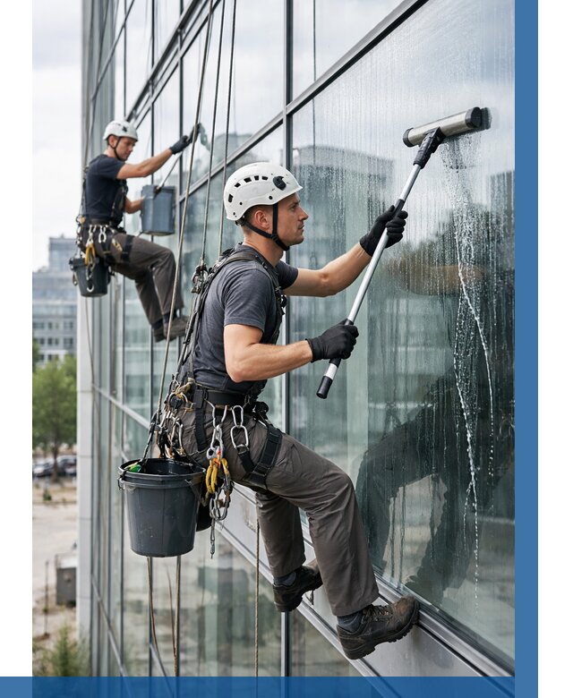 Мойка витражей альпинистами в Верхнем Уфалее от 716 р. под ключ|ВЫСОТНИК-Врф