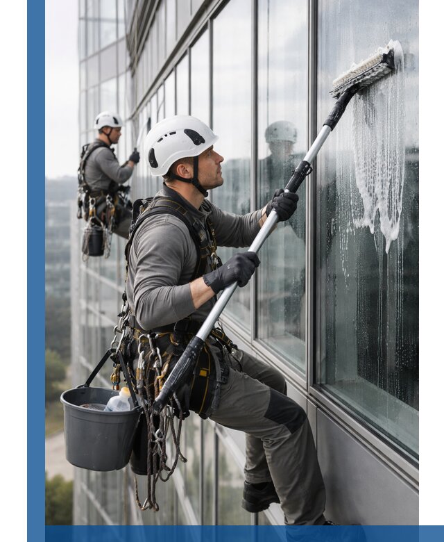 Высотная мойка сплошного остекления с выездом в Верхнем Уфалее