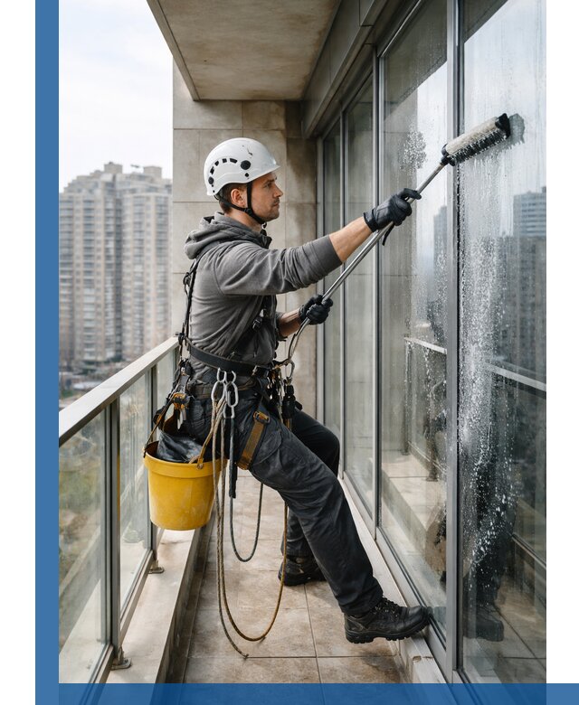 Профессиональная мойка балконного остекления в Верхнем Уфалее