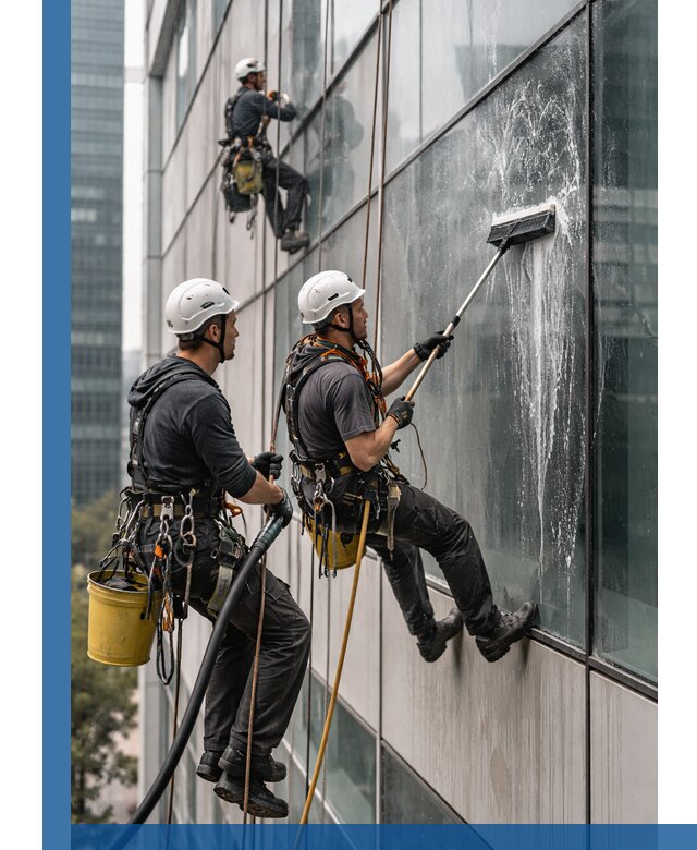 Профессиональная высотная мойка фасадов зданий в Верхнем Уфалее
