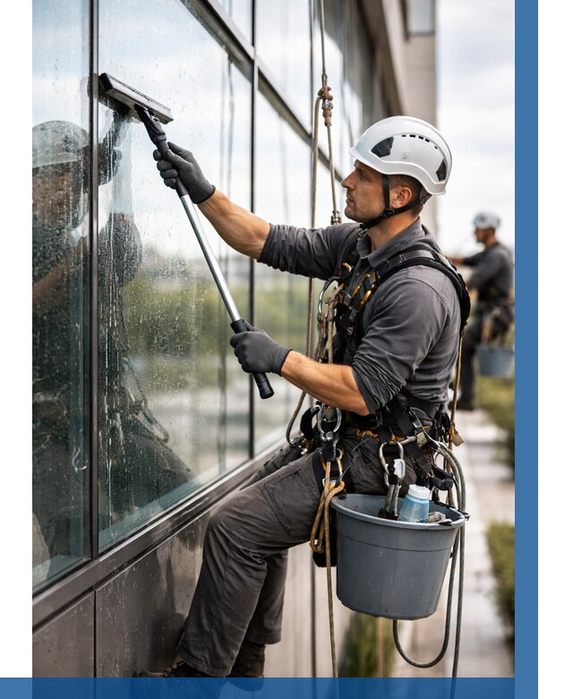 Мойка стеклянных фасадов в Верхнем Уфалее от 205 р. | ВЫСОТНИК-Врф