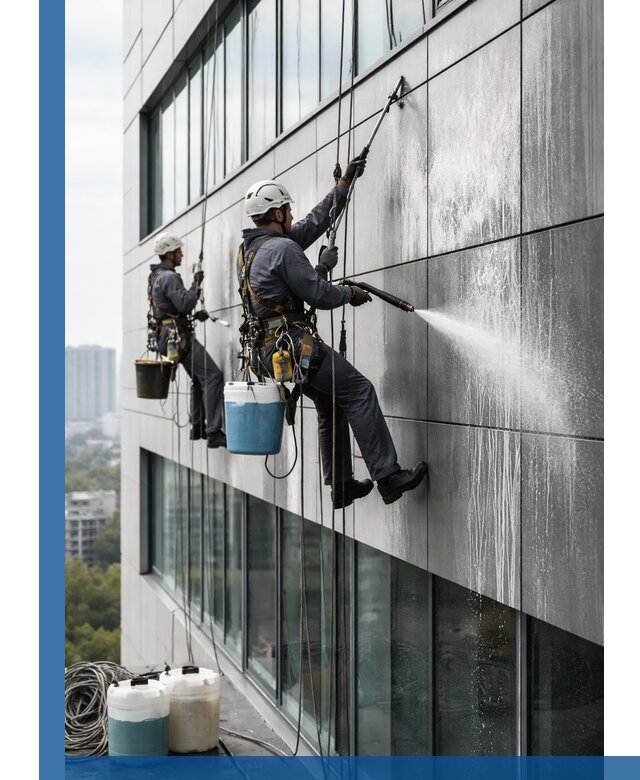 Профессиональная мойка вентилируемых фасадов в Верхнем Уфалее