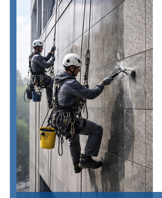 Профессиональная мойка фасада из керамогранита в Верхнем Уфалее