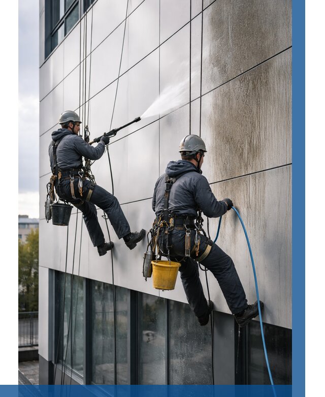 Мойка фасада из композита в Верхнем Уфалее по цене от 307 р. | ВЫСОТНИК-Врф