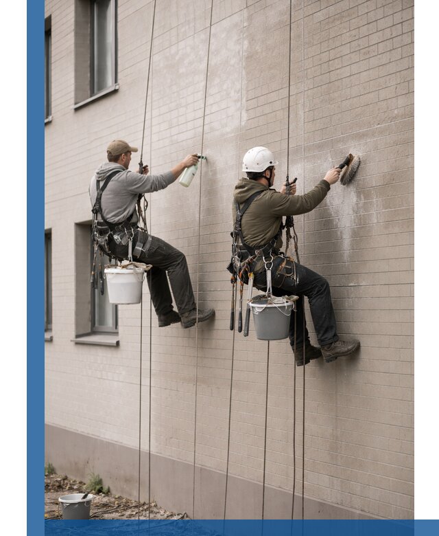 Удаление высолов с фасада зданий в Верхнем Уфалее без повреждений и следов