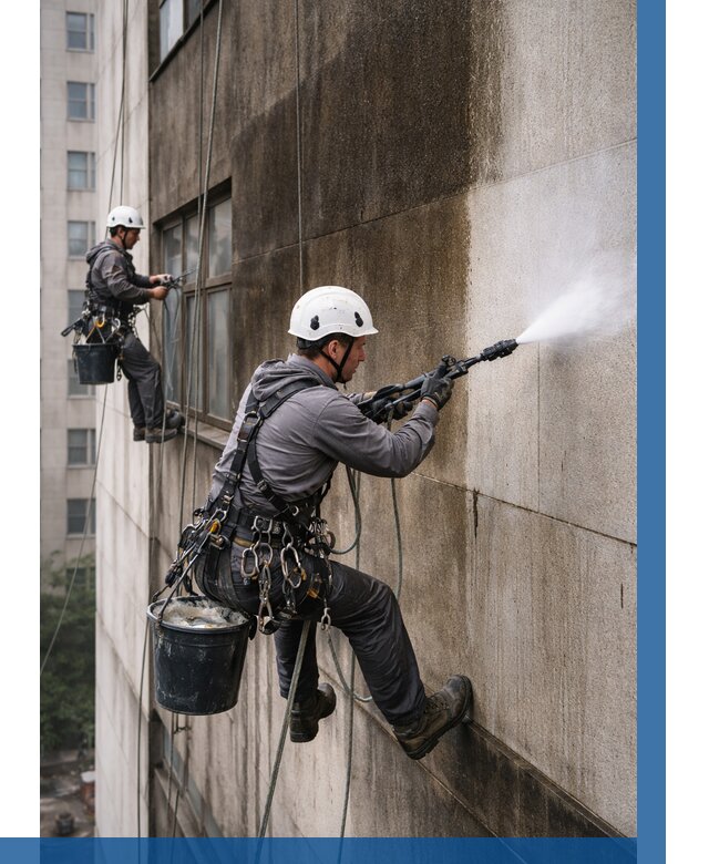 Очистка фасада от копоти в Верхнем Уфалее от 256 р. | ВЫСОТНИК-Врф