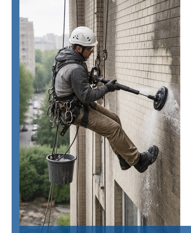 Очистка фасада от копоти в Верхнем Уфалее профессионально и безопасно