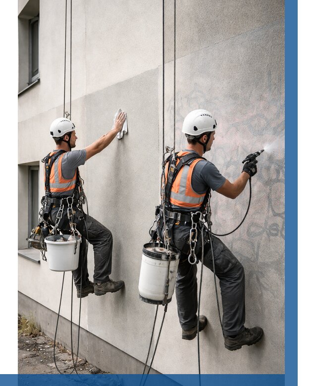 Антиграффити покрытие фасада в Верхнем Уфалее от 614 р. | ВЫСОТНИК-Врф