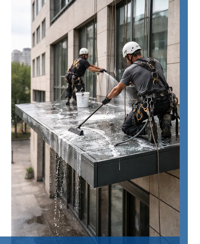 Мойка козырьков и навесов в Верхнем Уфалее от 3582 р. | ВЫСОТНИК-Врф