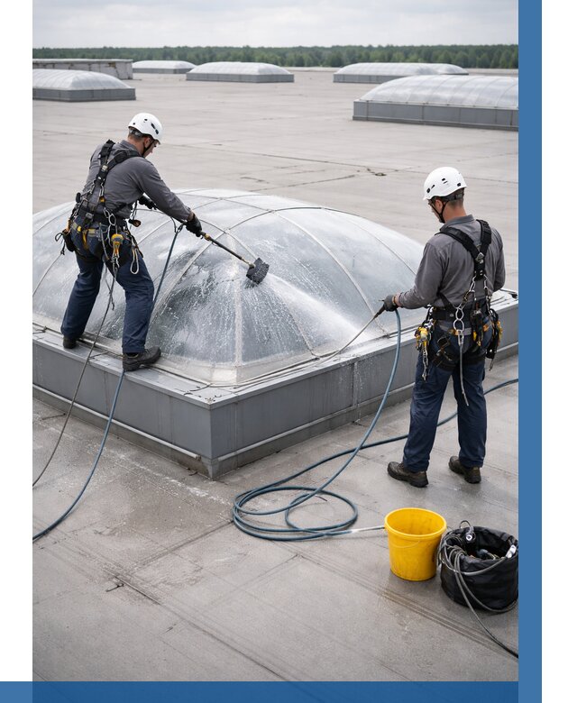 Мойка зенитных фонарей в Верхнем Уфалее, заказать от 4605 р. | ВЫСОТНИК-Врф