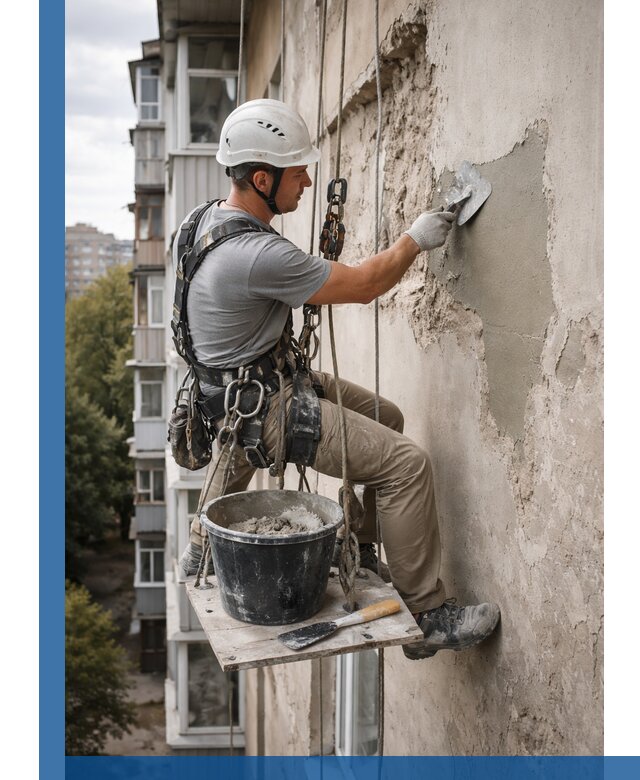 Восстановление фасадной штукатурки в Верхнем Уфалее с гарантией качества