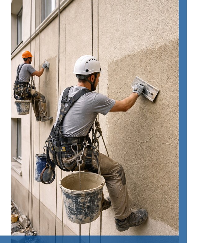 Декоративная штукатурка фасада в Верхнем Уфалее от 1228 р. | ВЫСОТНИК-Врф