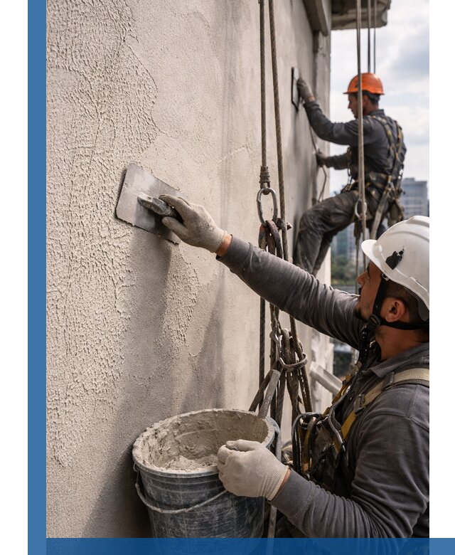 Декоративная штукатурка фасада с утеплением и защитой в Верхнем Уфалее