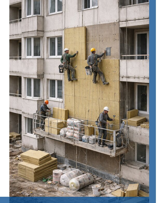 Утепление фасада минватой в Верхнем Уфалее от 1535 р. | ВЫСОТНИК-Врф