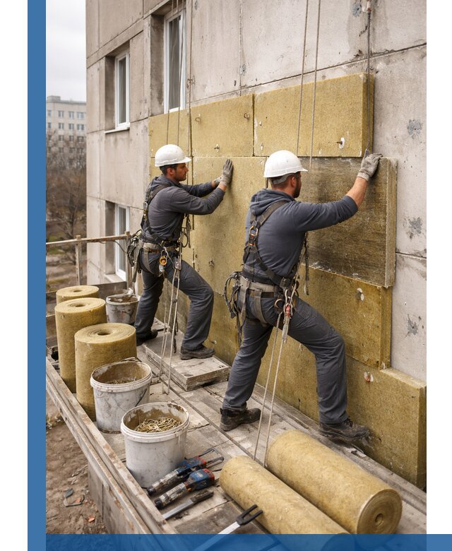 Утепление фасада минватой в Верхнем Уфалее под ключ с гарантией