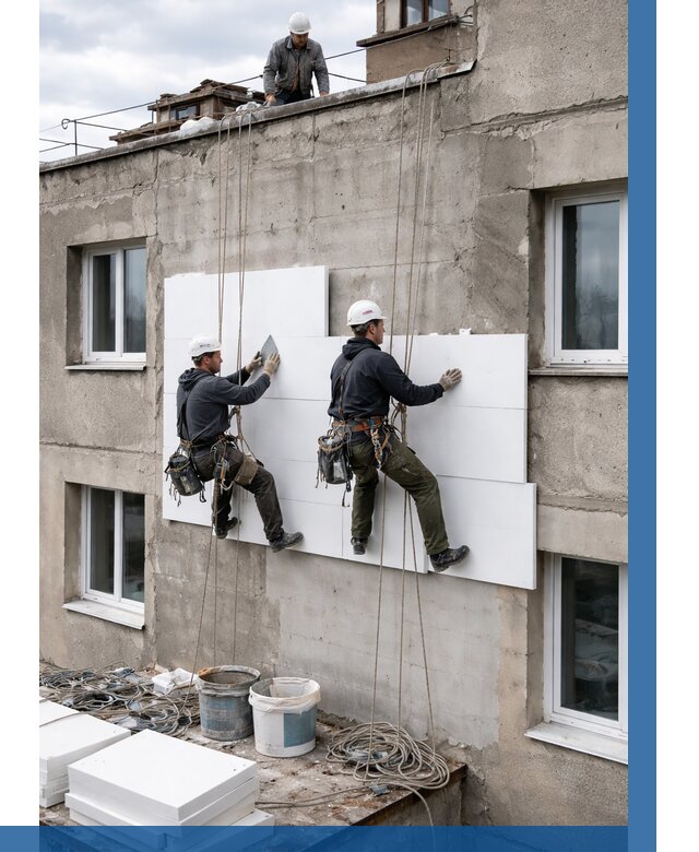 Утепление фасада пенополистиролом в Верхнем Уфалее от 1842 р. | ВЫСОТНИК-Врф