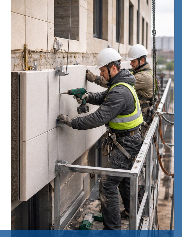 Монтаж фасадных термопанелей в Верхнем Уфалее от 1535 р. | ВЫСОТНИК-Врф