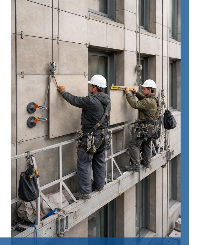 Монтаж керамогранита на фасад в Верхнем Уфалее от 2559 р. | ВЫСОТНИК-Врф