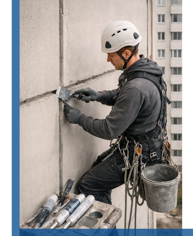 Ремонт межпанельных швов в Верхнем Уфалее герметизация и восстановление