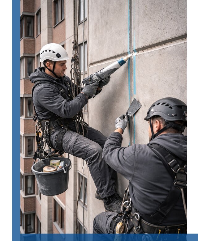 Вторичная герметизация швов фасада и кровли в Верхнем Уфалее