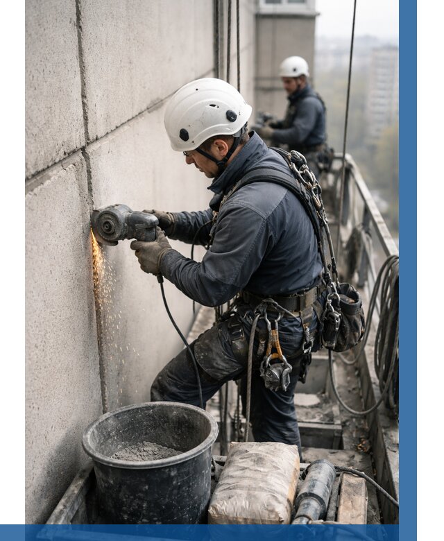 Штробление межпанельных швов в Верхнем Уфалее от 1228 р. | ВЫСОТНИК-Врф