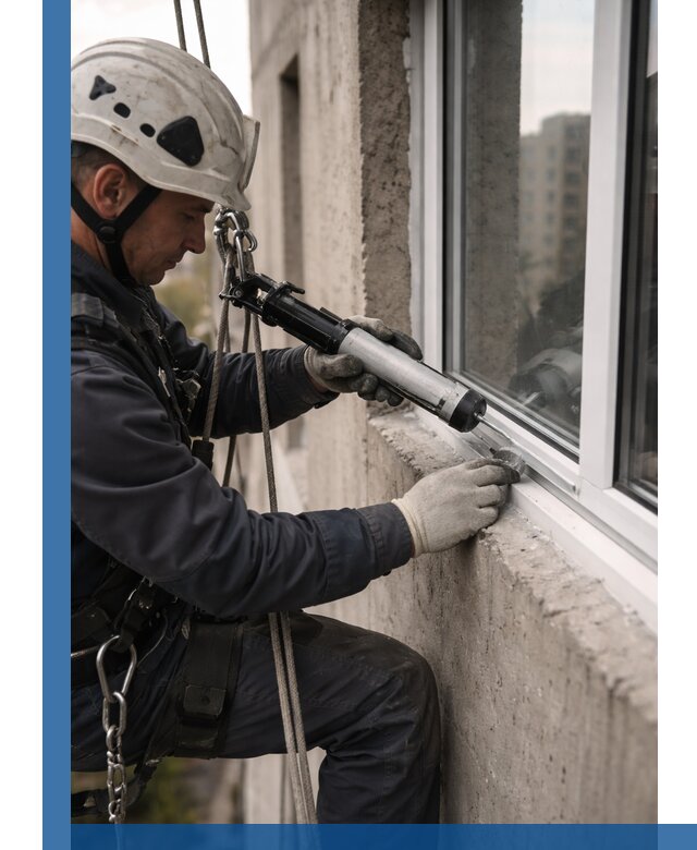 Герметизация оконных швов снаружи в Верхнем Уфалее профессионально