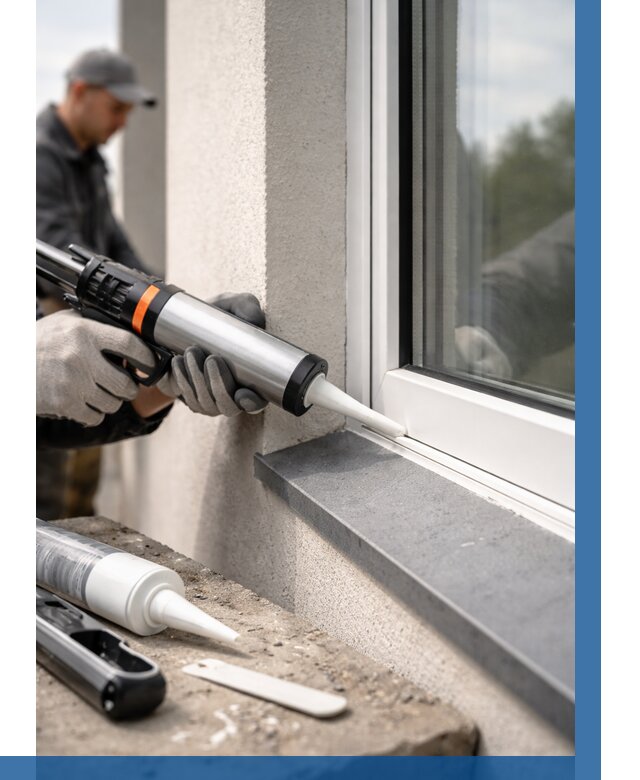 Герметизация монтажных швов окон в Верхнем Уфалее от 665 р. | ВЫСОТНИК-Врф