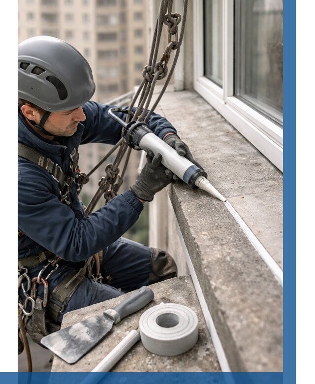 Герметизация балконного козырька в Верхнем Уфалее от 4605 р. | ВЫСОТНИК-Врф