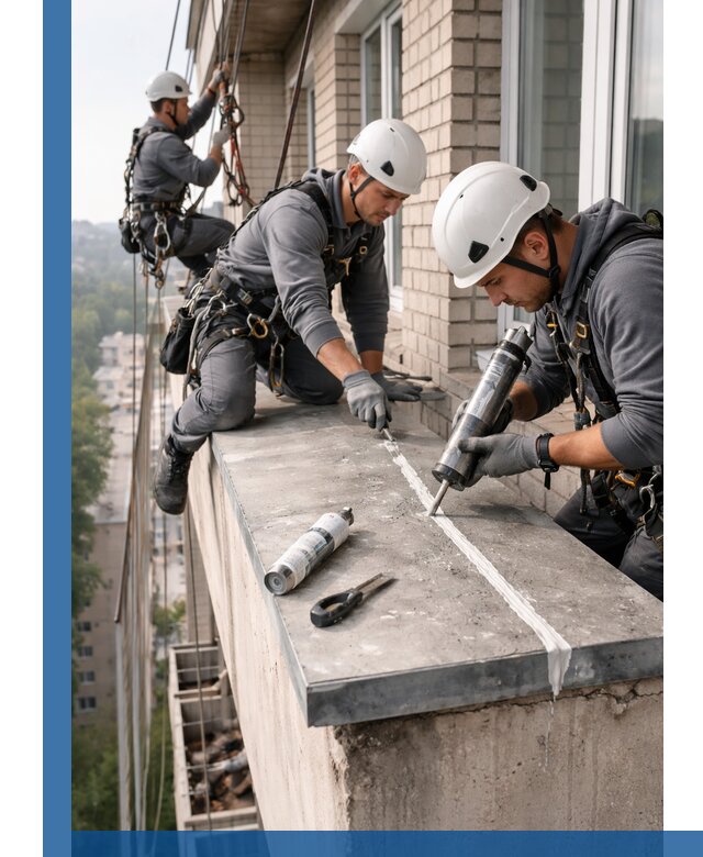 Герметизация балконного козырька в Верхнем Уфалее профессионально