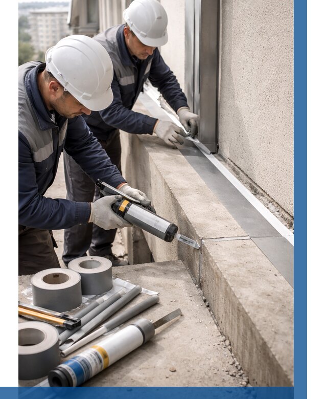 Герметизация примыкания балкона в Верхнем Уфалее от 4605 р. | ВЫСОТНИК-Врф