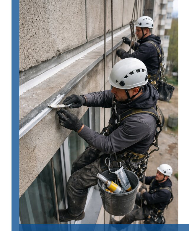 Герметизация примыкания балкона в Верхнем Уфалее под ключ с гарантией