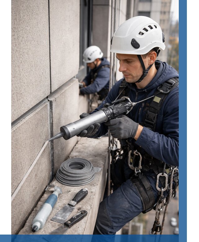 Герметизация деформационных швов фасада в Верхнем Уфалее от 716 | ВЫСОТНИК-Врф