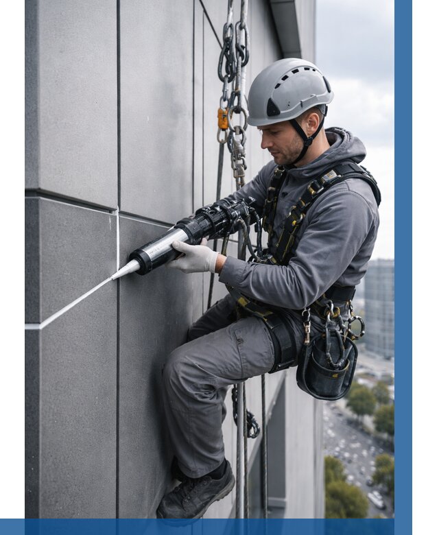 Герметизация стыков фасадных панелей в Верхнем Уфалее от 6652 р.| ВЫСОТНИК-Врф