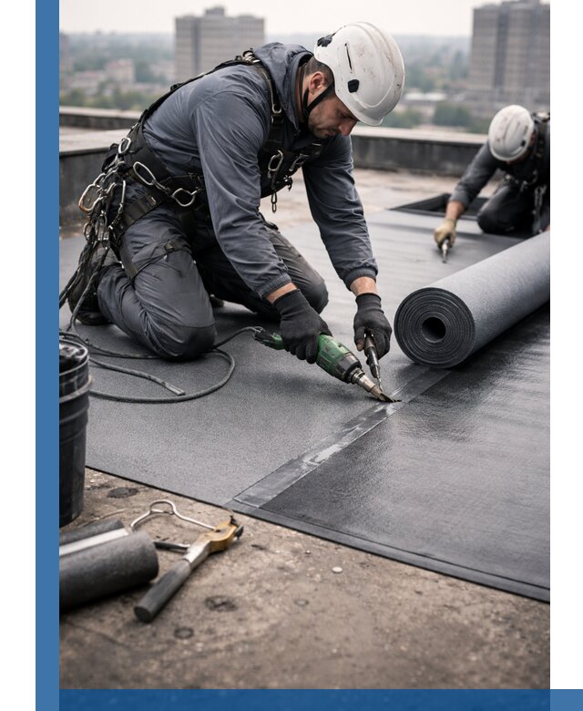 Ремонт мягкой кровли в Верхнем Уфалее с выездом промальпинистов