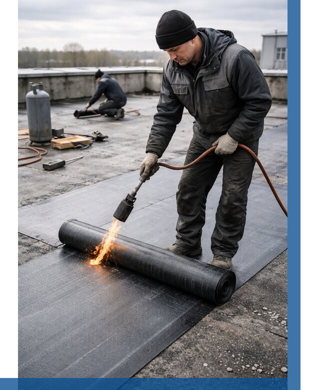 Ремонт наплавляемой кровли в Верхнем Уфалее от 716 р. | ВЫСОТНИК-Врф