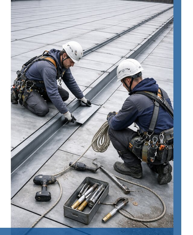 Ремонт фальцевой кровли в Верхнем Уфалее от 716 р. | ВЫСОТНИК-Врф