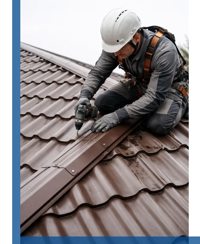 Ремонт металлочерепицы на крыше в Верхнем Уфалее профессионально