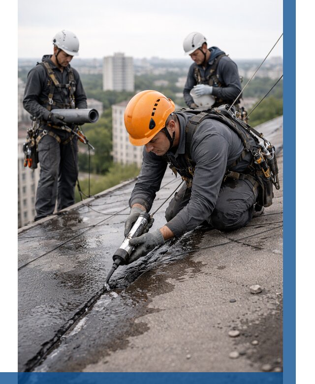 Устранение протечек кровли в Верхнем Уфалее от 12281 р. | ВЫСОТНИК-Врф