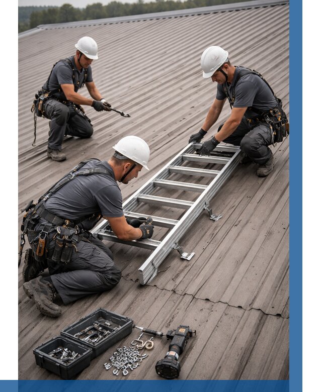 Монтаж кровельной лестницы в Верхнем Уфалее от 4605 р. | ВЫСОТНИК-Врф