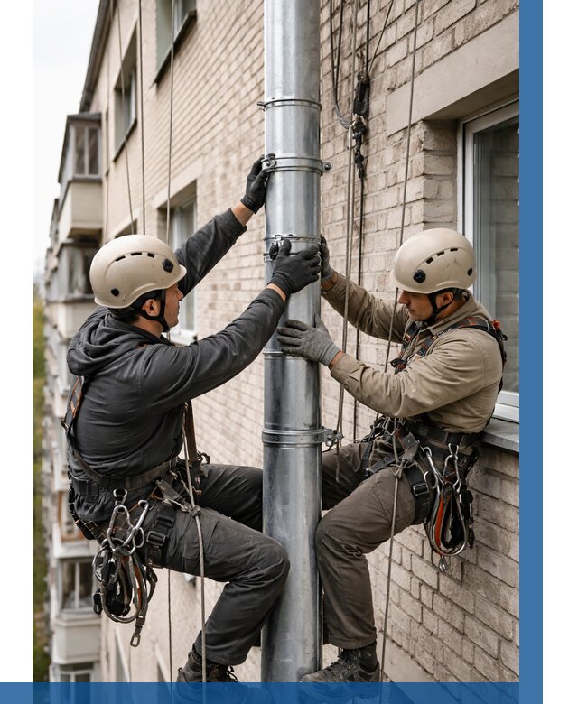 Замена водосточных труб в Верхнем Уфалее от 6652 р. | ВЫСОТНИК-Врф