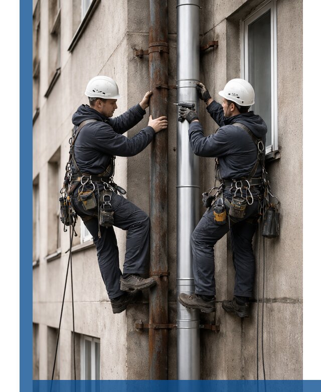 Замена водосточных труб в Верхнем Уфалее: монтаж и демонтаж под ключ