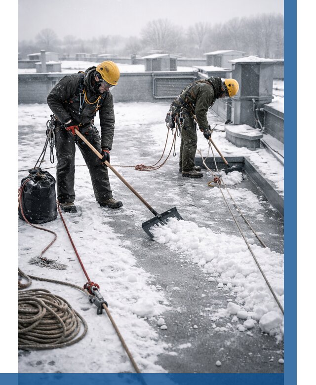 Очистка крыши от снега в Верхнем Уфалее от 7676 р. | ВЫСОТНИК-Врф