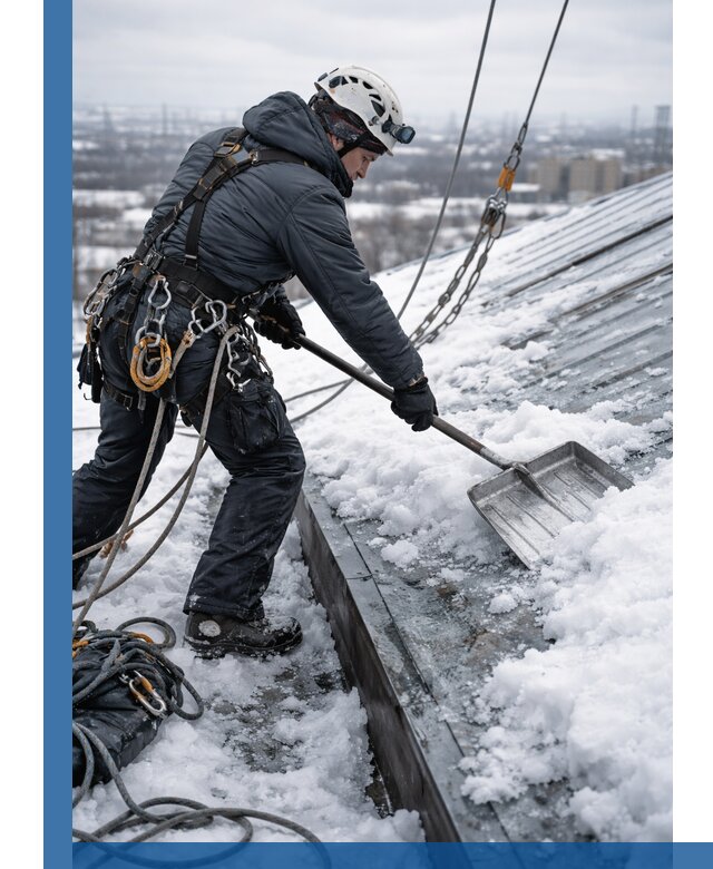 Профессиональная очистка кровли от снега и наледи в Верхнем Уфалее