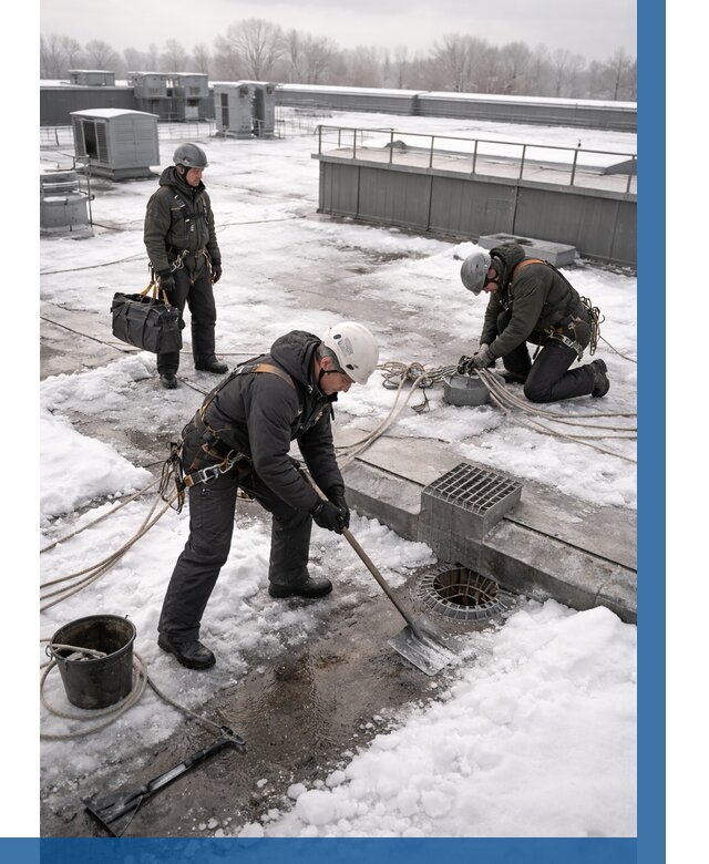 Абонентское обслуживание кровли зимой в Верхнем Уфалее от 8187 р. | ВЫСОТНИК-Врф