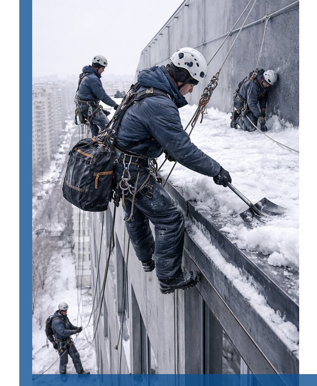 Абонентское обслуживание кровли зимой в Верхнем Уфалее регулярный уход