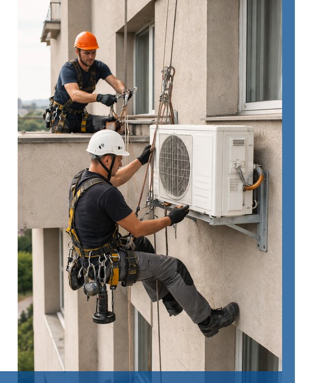 Монтаж внешнего блока кондиционера в Верхнем Уфалее от 6652 р. | ВЫСОТНИК-Врф