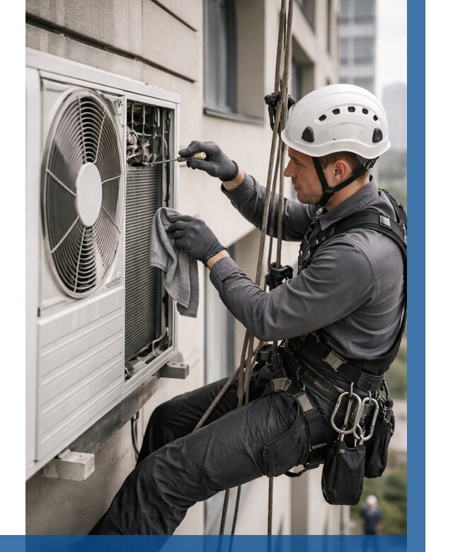 Обслуживание внешнего блока кондиционера в Верхнем Уфалее от 2763 р.ВЫСОТНИК-Врф