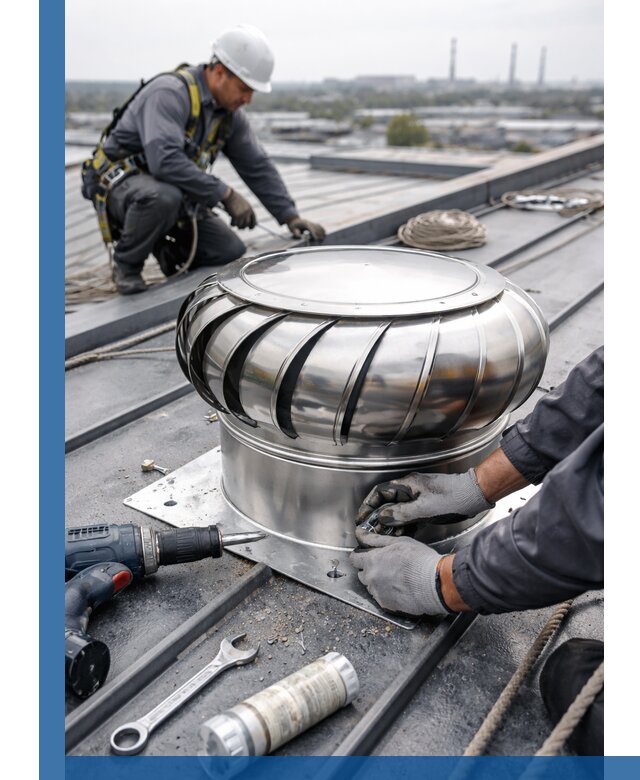 Установка дефлекторов на кровле в Верхнем Уфалее профессионально