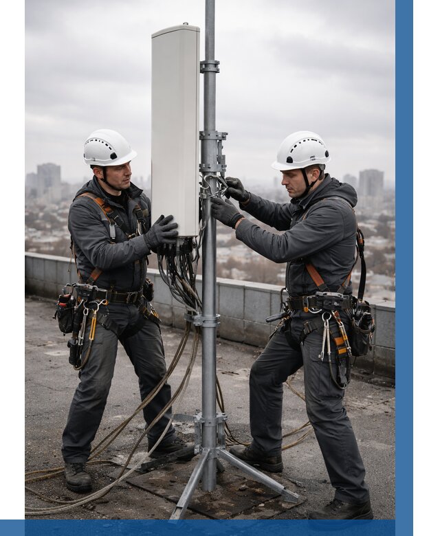 Монтаж антенн связи на крыше в Верхнем Уфалее от 8699 р. | ВЫСОТНИК-Врф