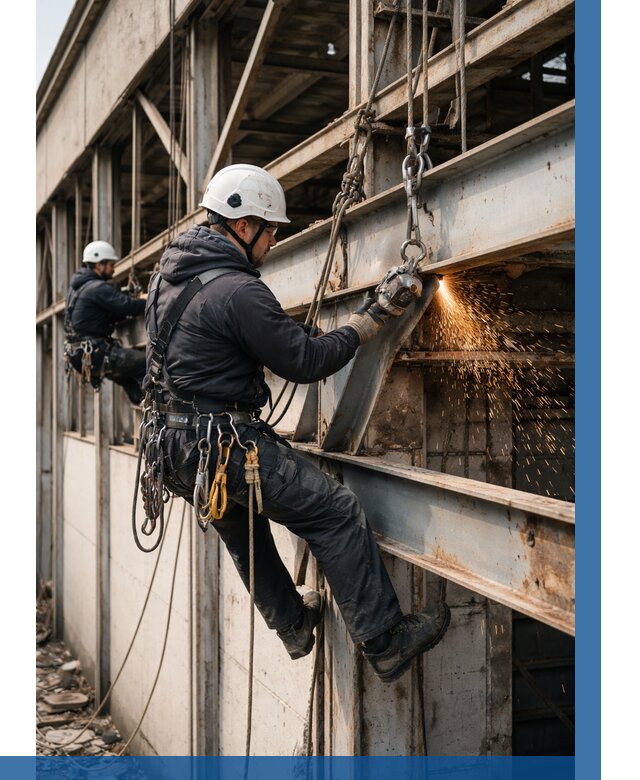 Демонтаж металлоконструкций на высоте в Верхнем Уфалее от 6652р. |ВЫСОТНИК-Врф